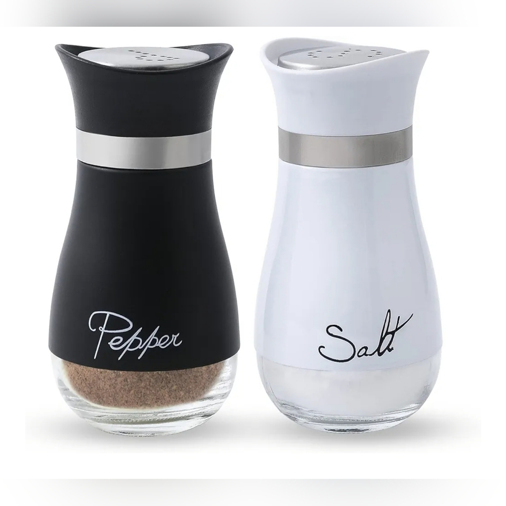 Black and White Salt and Pepper Shakers
